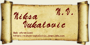 Nikša Vukalović vizit kartica